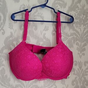 Victoria's Secret Very Sexy Push Up Vibrant Pink Lace Bra